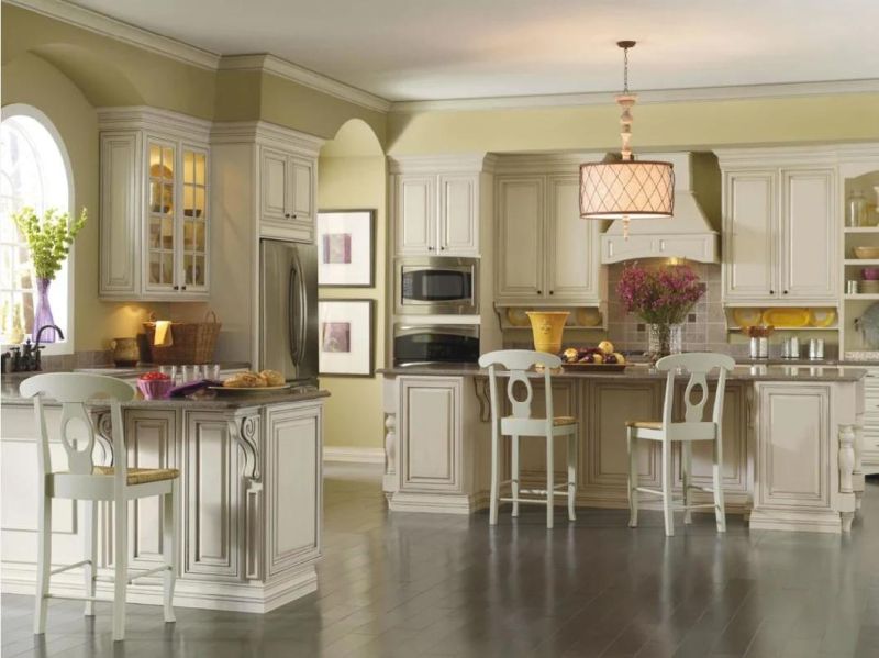 Factory Price Hampter Door Kitchen Cabinets for American Home