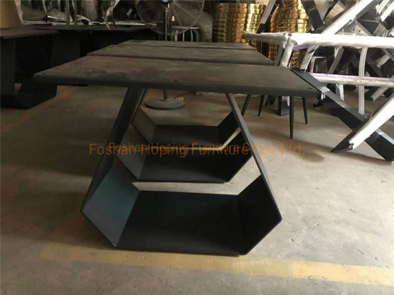 Latest Design and Hot Sale for Dining Table Metal Top Storage Design Living Room Coffee Table Set Furniture