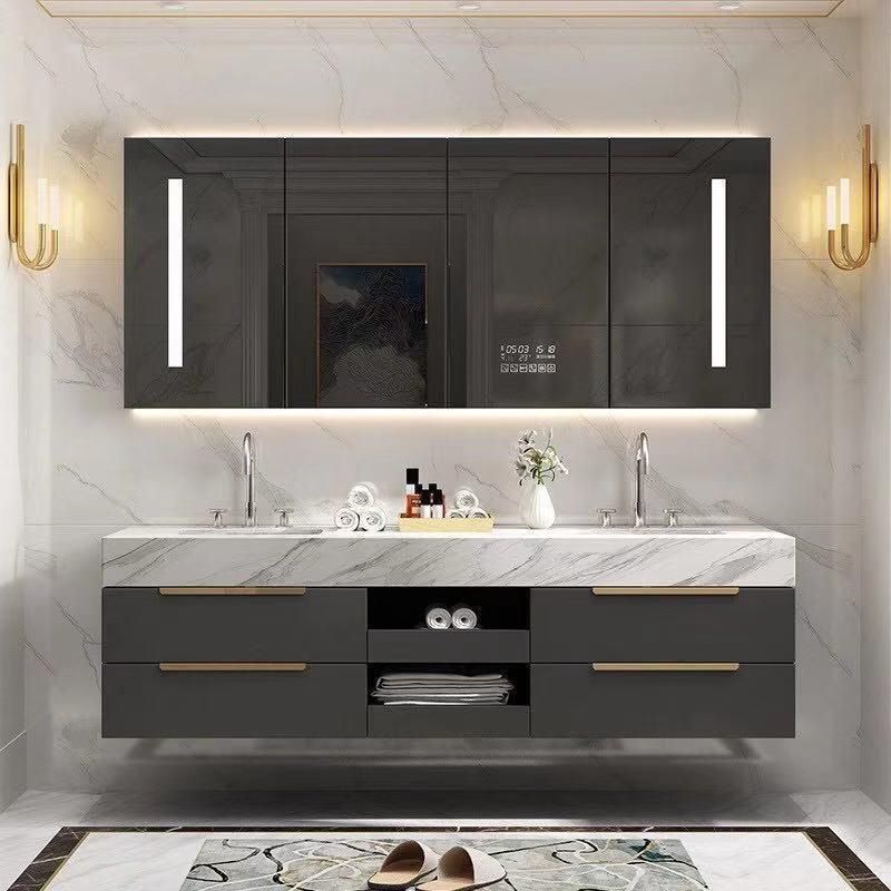 Modern Melamine Vanity with Bathroom Mirror