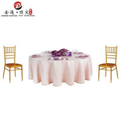 Custom Made Foshan Shunde Furniture Banquet Folding Buffet Round Wedding Table with Cloth