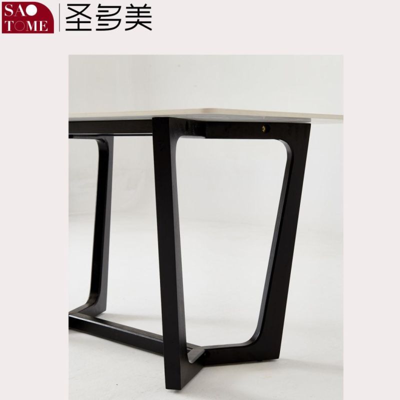 Modern Living Room Dining Room Furniture V-Shaped Table Solid Wood Dining Table