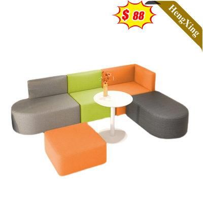 Modern PU Leather Ringle Living Room Sofas Waiting Sofa Hotel Leisure Sofa with Metal Base