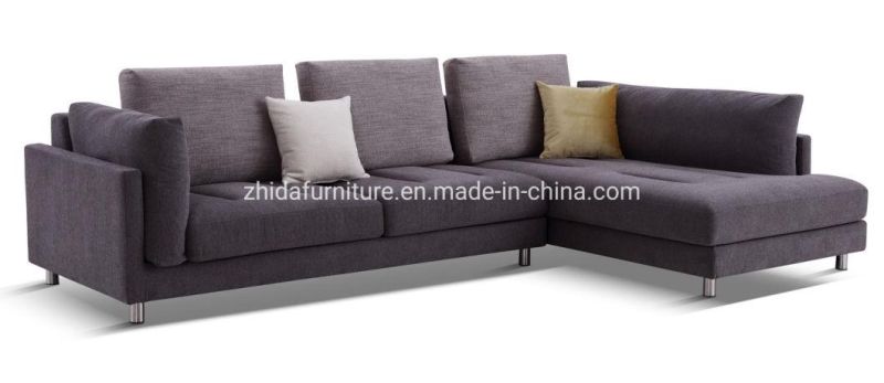 Modern Hotel Furniture L Shape Sofa Sectional Fabric Sofa