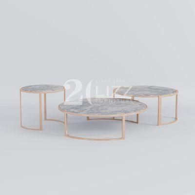 professional Modern Simple White Pattern Design Home Furniture European Restaurant Living Room Coffee Table