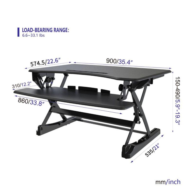 Standing Desk, Ergonomic Desk, Home Office Desk, Adjustable Laptop Stand, Standing Desk Converter, Height Adjustable Desk