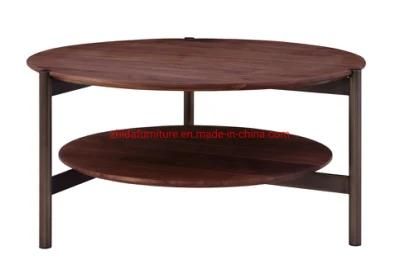 Modern Round Shape Wooden Coffee Table for Hotel Bedroom