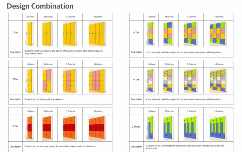 4 Tiers Modern Golf Club Chang Room Locker