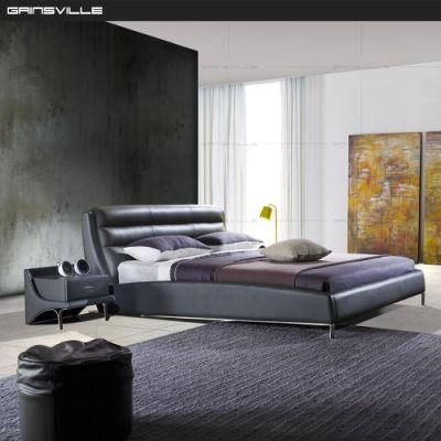 Factory Wholesale Modern Home Furniture Design Bedroom Leather King Bed Gc1691