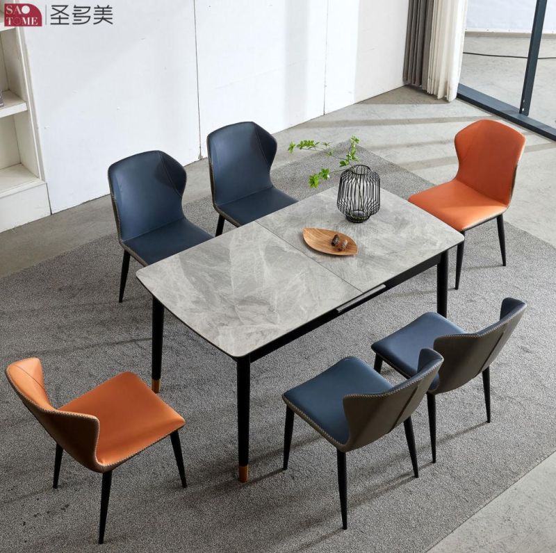 Italian Style Southeast Asia Design Extendable Dining Table Wood Slate Dining Table