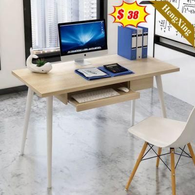 Popular Style Modern Wooden Office School Furniture Square Study Computer Table with Drawers