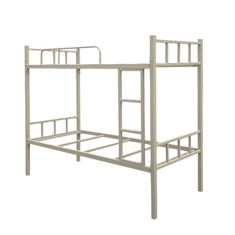 China Supplier Bedroom Furniture Strong Metal Bunk Bed Staff Dormitory Factory School Use Steel Bunk Bed