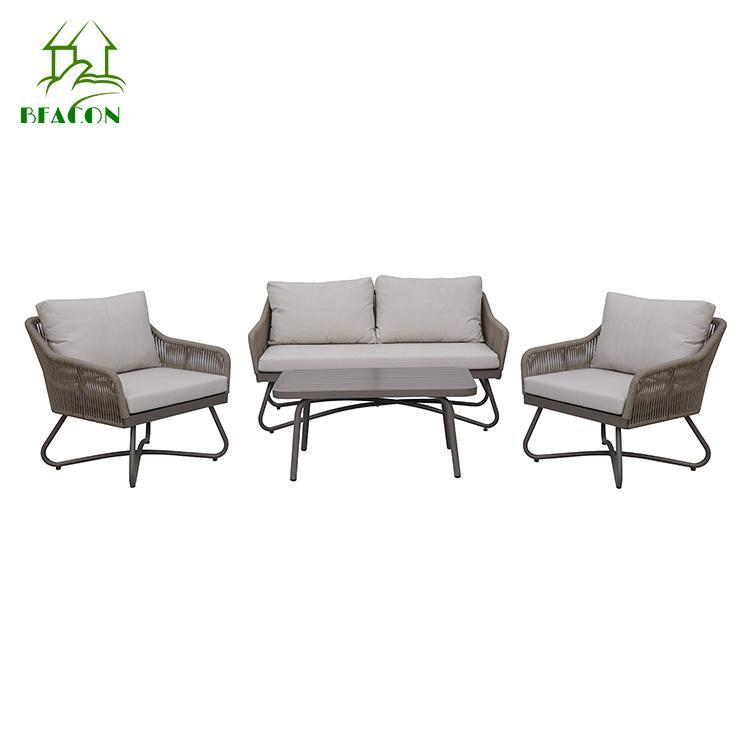 Modern Leisure Weatherproof Luxury Outdoor Garden Aluminium Loveseat Sofa