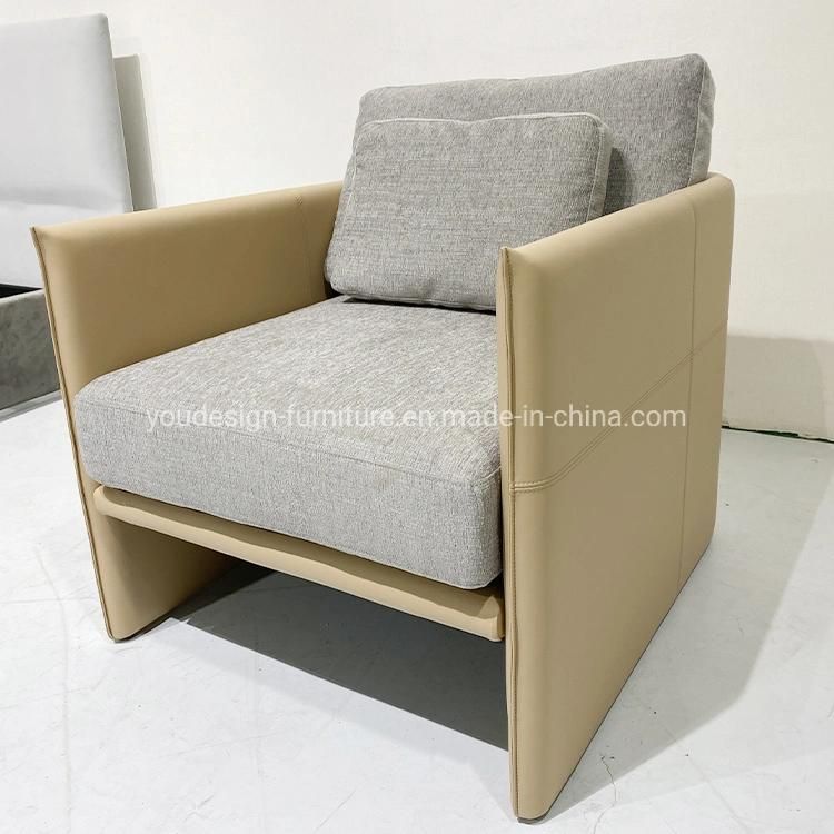 Living Room Leisure Chairs Luxury Italian Style Leather Chair Modern Furniture with Competitive Price