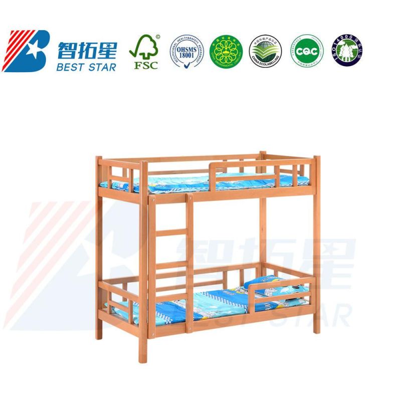 High Quality Beech Wood Kids Bed, School Bunk Bed for Kindergarten and Preschool and Nursery School, Children Bed