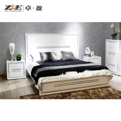 Chinese Furniture Factory Modern Hotel Bedroom Furniture Beds in Wooden Design