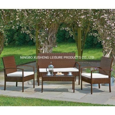 Modern Outdoor Garden Rattan Sofa Set of 4PCS Outdoor Furniture Set