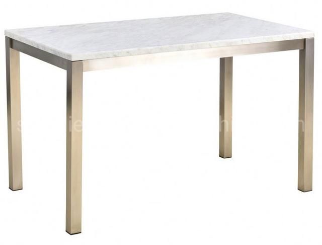 Golden Stainless Steel Design MDF Top Restaurant Dining Tables