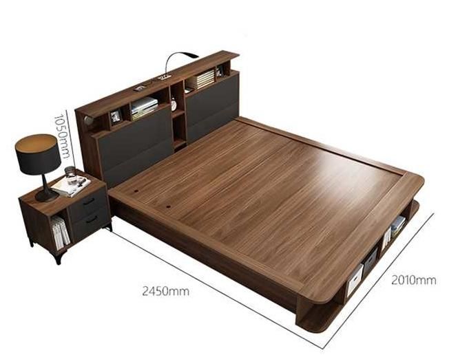 Modern Bedroom Furniture Two Lay Disassembly Bed with High Quality