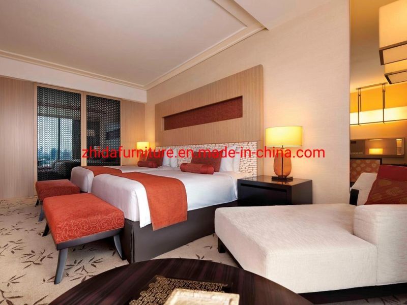 Custom Make Commercial Hotel Set Modern Style Simple Apartment Bedroom Furniture King Size Bed with Leisure Couch