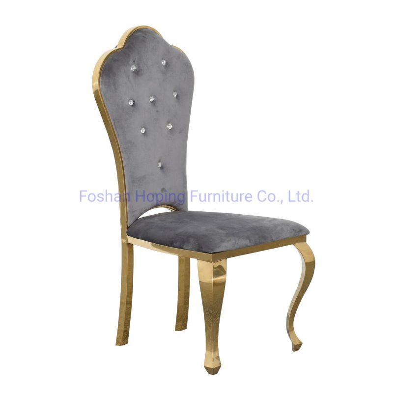 Nordic Marble Wedding Silver Combination Dining Table and Chair Wing Back Home Furniture Outdoor Restaurant Banquet King Throne Chair