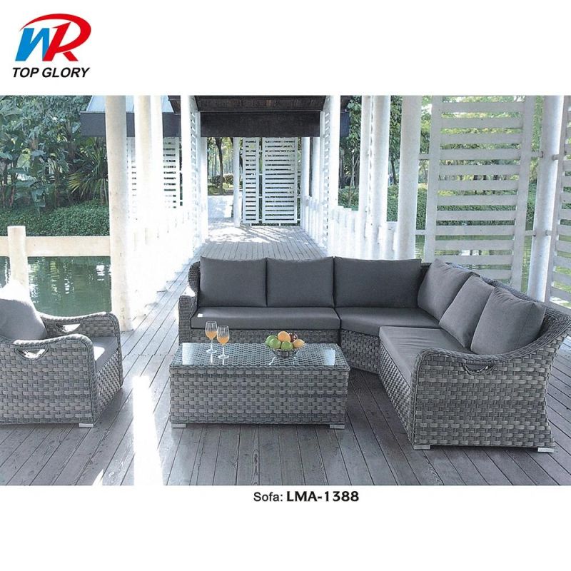 Outdoor Furniture Garden Sets Patio Rattan Wicker Furniture Table and Chairs Sofa Balcony Metal Furniture Quality Modern Sun Fun