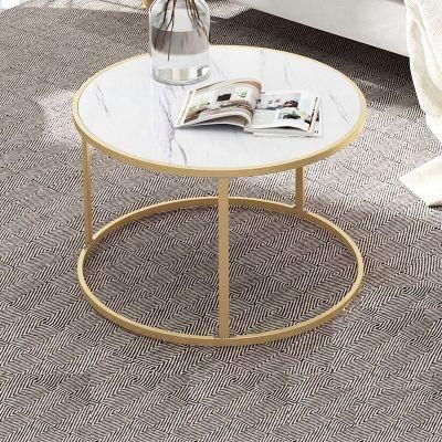 Round Slate Coffee Table Tea Table Nordic Living Room