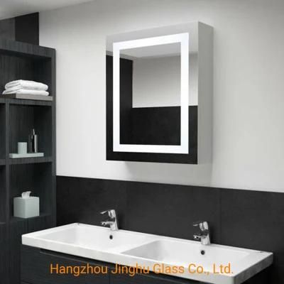 Hotel Decoration Wall Mounted Illuminated Medicine Cabinet LED Lighted MDF Anti-Fog Mirror Cabinet