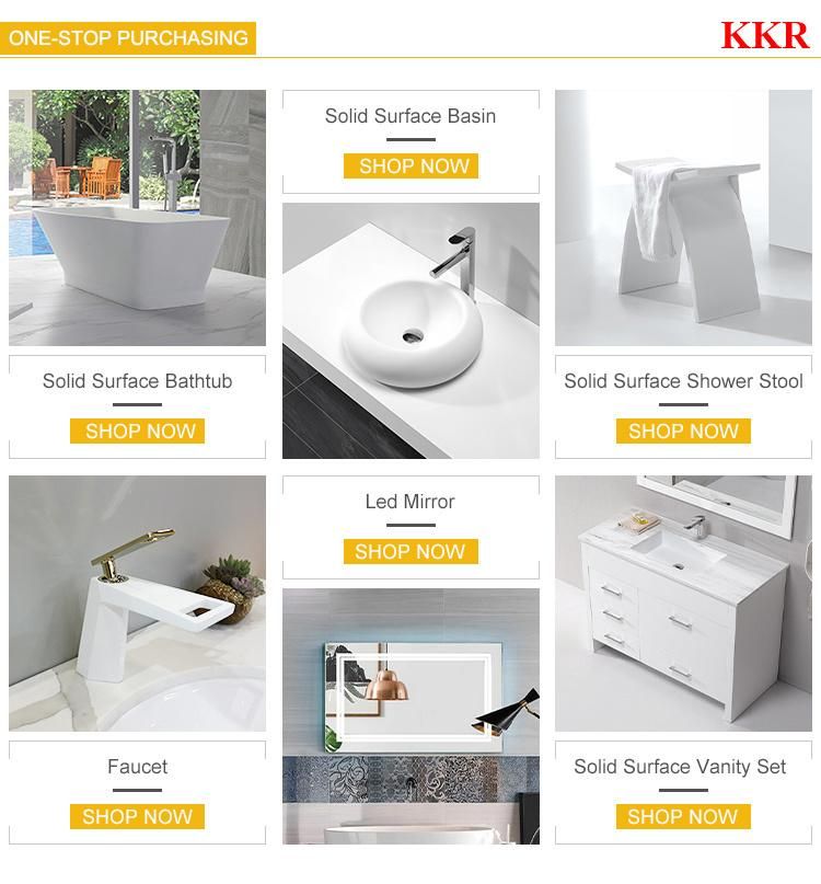 Modern Design Wash Solid Surface Basin Bathroom Cabinets