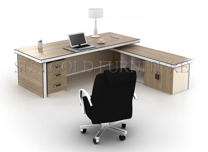 Simple Design Modern Executive Wooden Desk with Moveable Cabinet (SZ-OD187)