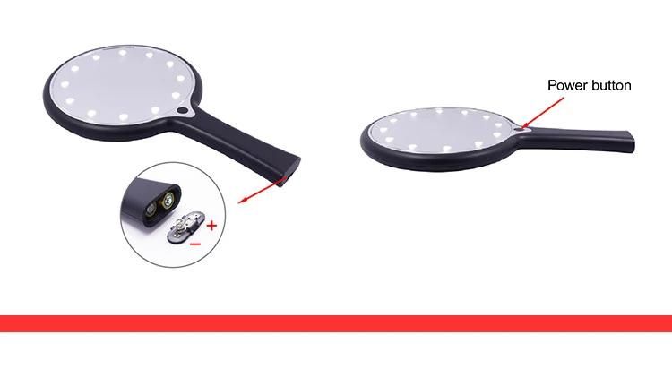 Wholesale Cosmetic Portable Handheld Lighted Mirrors for Makeup