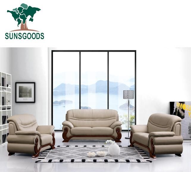 Luxury Classic European Lounge PU Leisure Living Room Furniture Seater Leather Modern Sofa