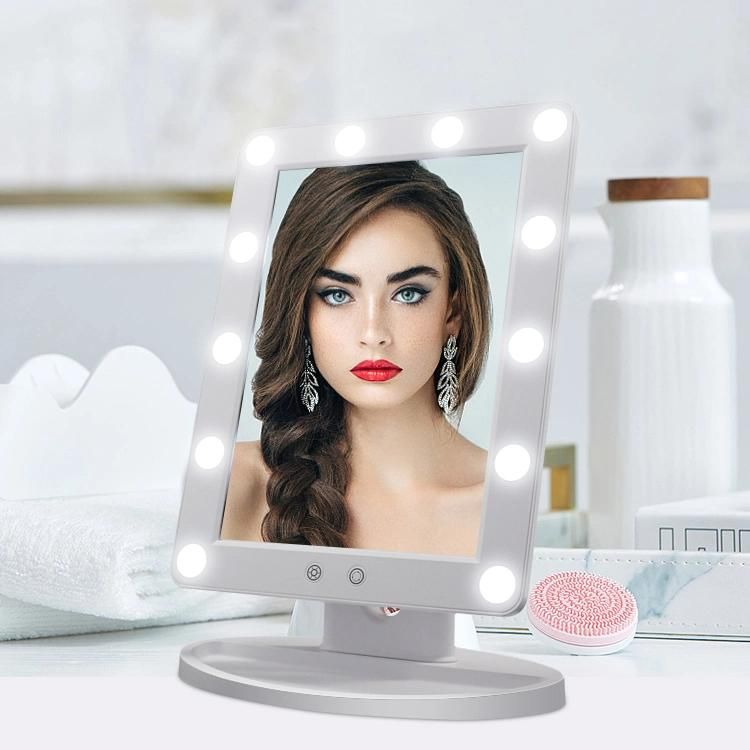 Beauty Salon Hollywood Style Dressing Table Vanity LED Lighted Makeup Mirror with Light