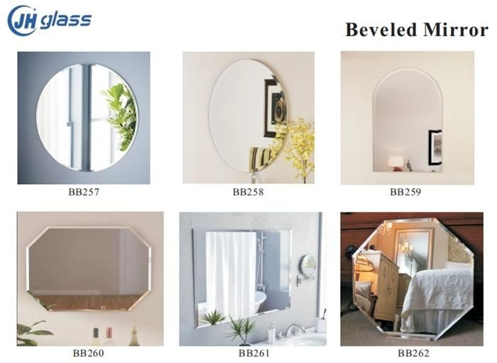 4mm 5mm 6mm Home Decor Wall Mirror Beveled Makeup Bathroom Mirror