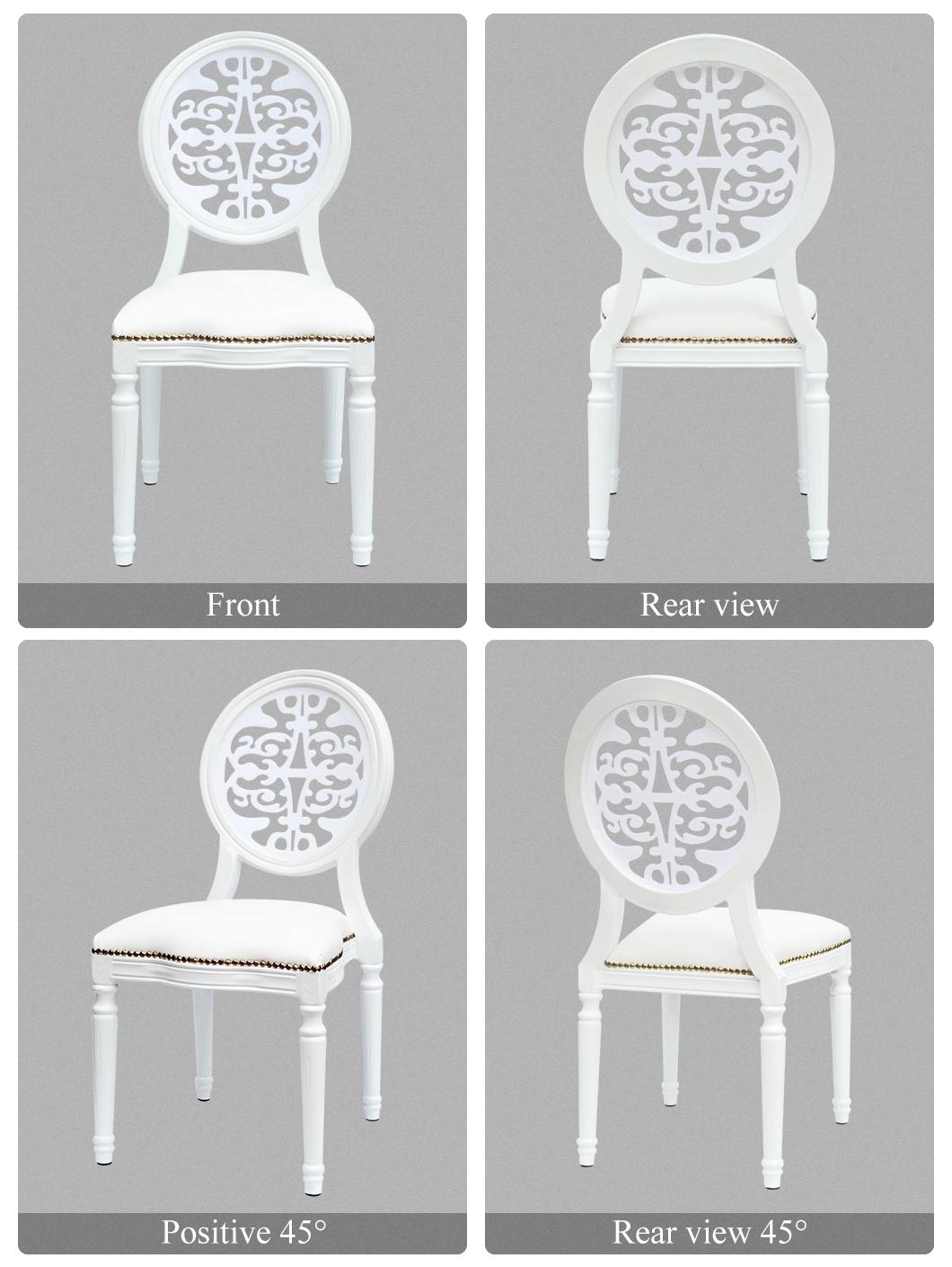 Hyc-D04-11 Foshan Wholesale White Acrylic Back Louis Xvi Chair for Banquet