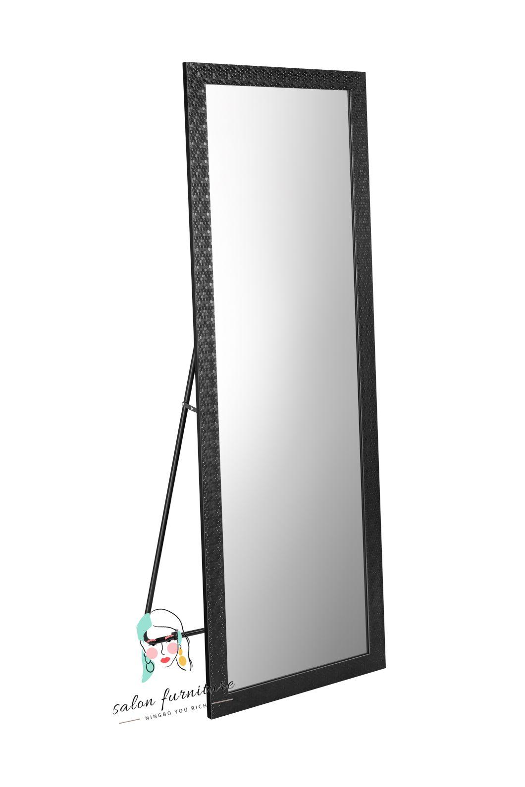 Hair Dressing Salon Mirror with Silver Frame Full Body Mirror Commercial Furniture