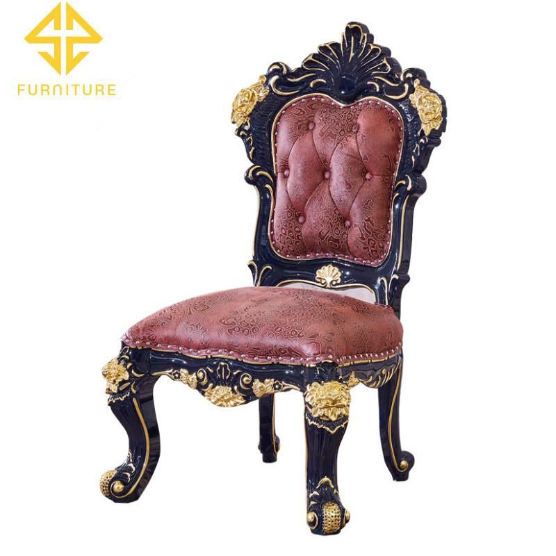 Classic Design Wood Carve Frame Kingthrone Wedding Chair