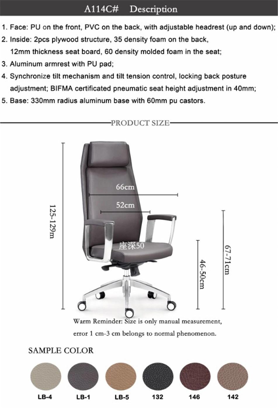 New Simple Modern High Back Office Chair with up & Down Headrest