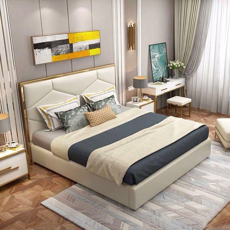 Modern Hot Sale Lift Storage Leather Queen Size Double Bed Luxury Italian King Size Bed Home Bedroom Furniture Set