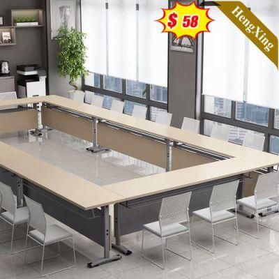 Modern Wooden School Office Furniture High Quality Square Meeting Folding Table