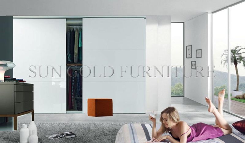 Simple Design Sliding Modern Home Bedroom Furniture Mirror Door Wardrobe