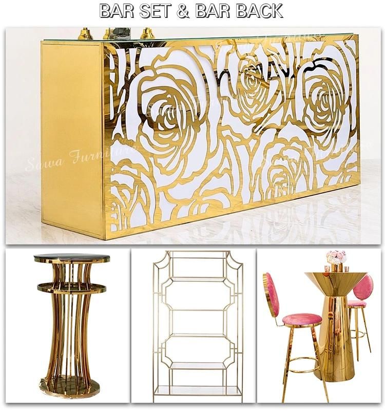 2021 Popular Design Stainless Steel Frame MDF/Marble Top Dining Room Table Sets Home Furniture