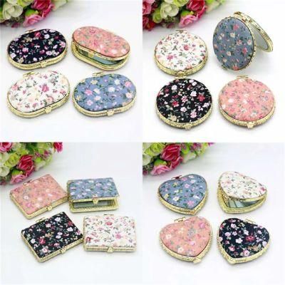 Fancy Custom Antique Travel Foldable Makeup Pocket Mirror for Girl