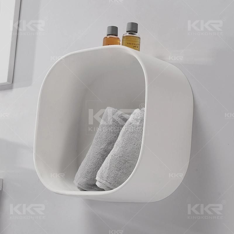 Wall Floating Resin Stone Material Easy Maintaince Shampoo Towel Shelf