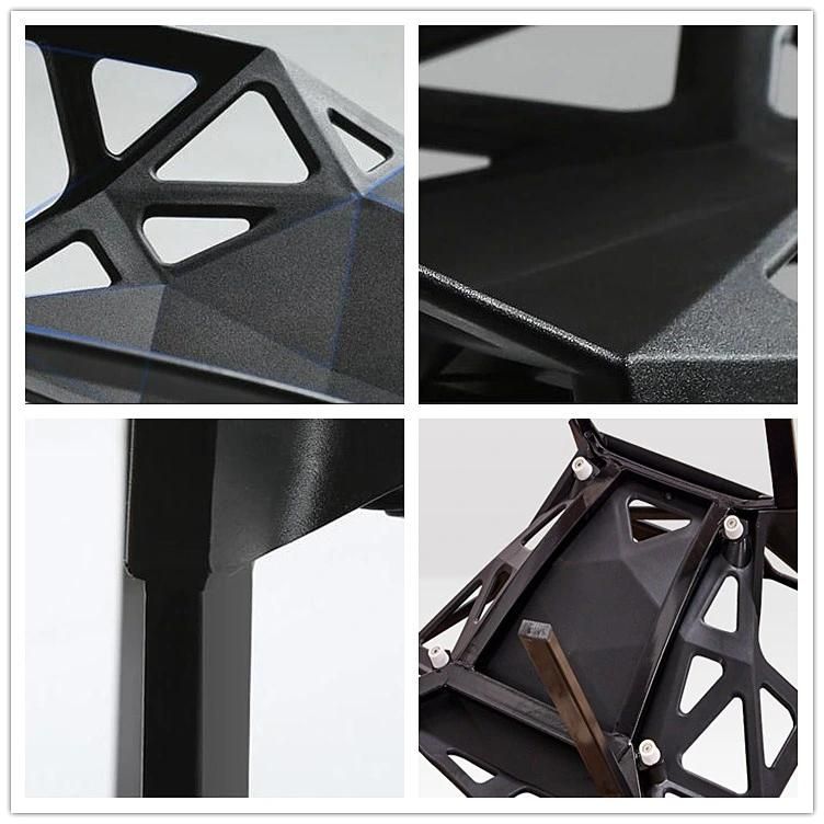 Metal Leg Stacking Plastic Armless Dinner Design Coffee Chair