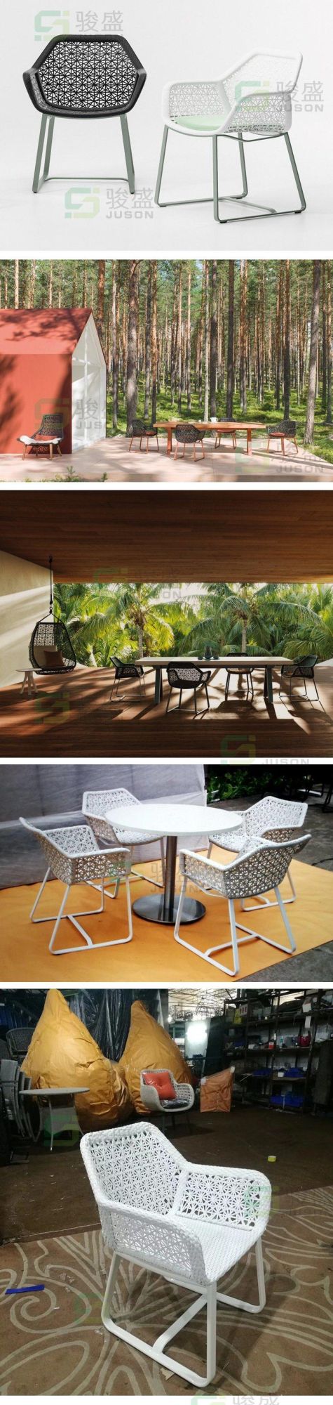 Hot Sale Hotel Furniture Living Room Dining Set Modern Outdoor Rattan Chair Patio Wicker Dining Chair Garden Set Table and Chair