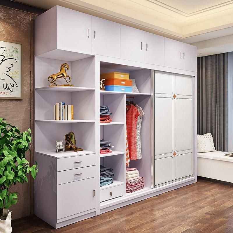 Wholesale Bedroom Furniture Wood Wardrobe in Optional Cabinet Color