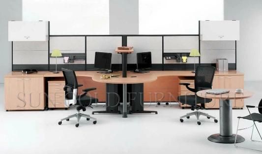 Modern Double Office Desk with High Partition Wall (SZ-WS169)