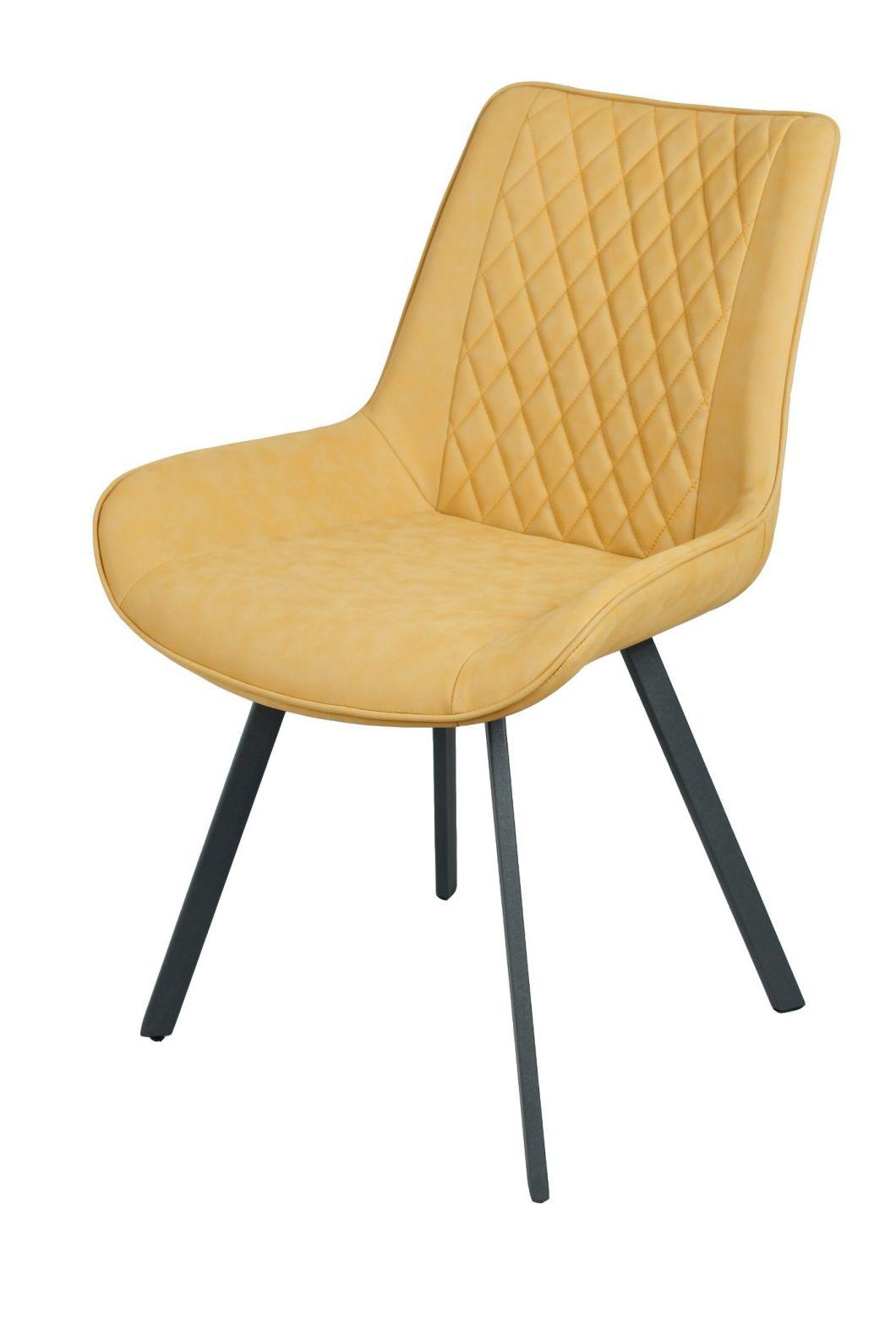 Hot Sell PU Dining Chair with Steel Coated Tube Leg Modern Dining Chair