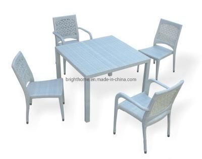 PE Rattan Outdoor Table and Chair Set, Comfortable Garden