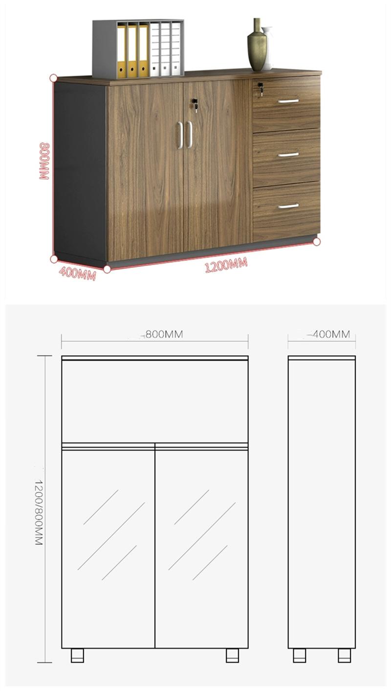 Foshan Factory Modern Fashion Steel Leg Double Cabinets Filing Cabinet with Drawers